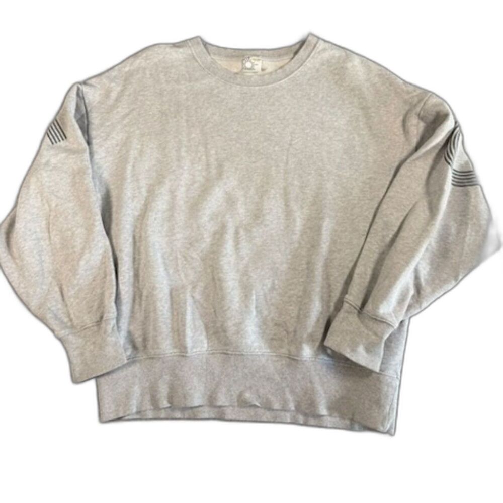 Aerie OFFLINE Women’s Crewneck Sweatshirt L Gray Oversized Graphic Pullover